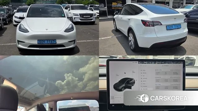 Tesla Model Y 2021 Белый из Кореи