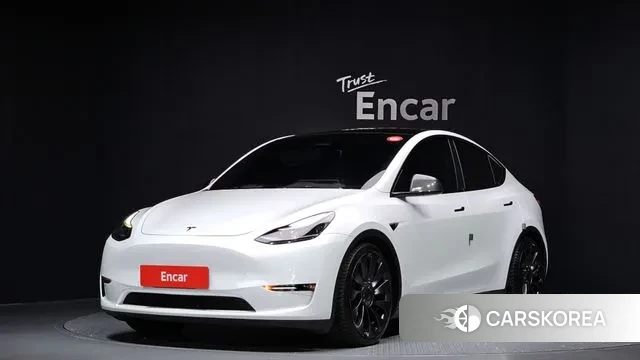 Tesla Model Y 2022 Белый из Кореи