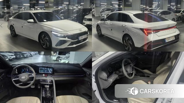 Hyundai The New Avante (CN7) 2023 Белый из Кореи