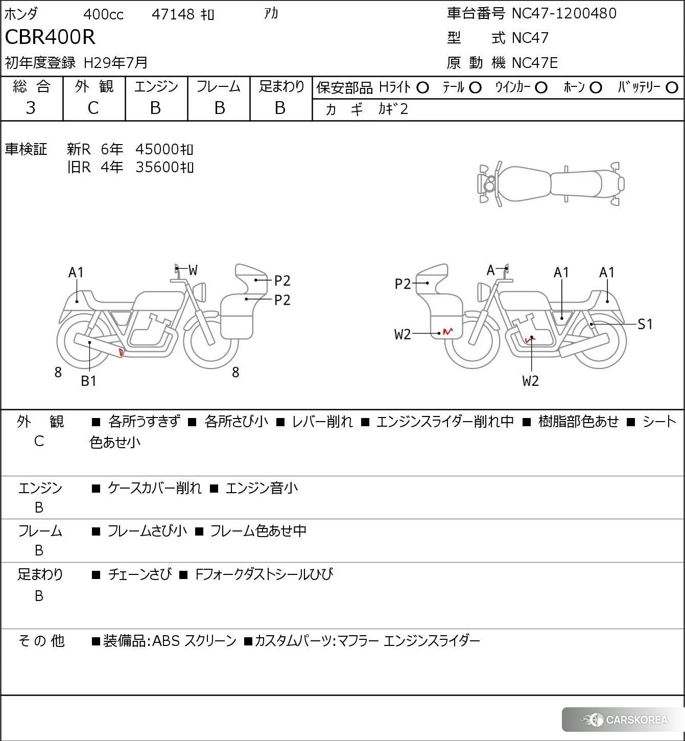 Проданный Honda CBR400R id 3947254 из Японии, фото 5
