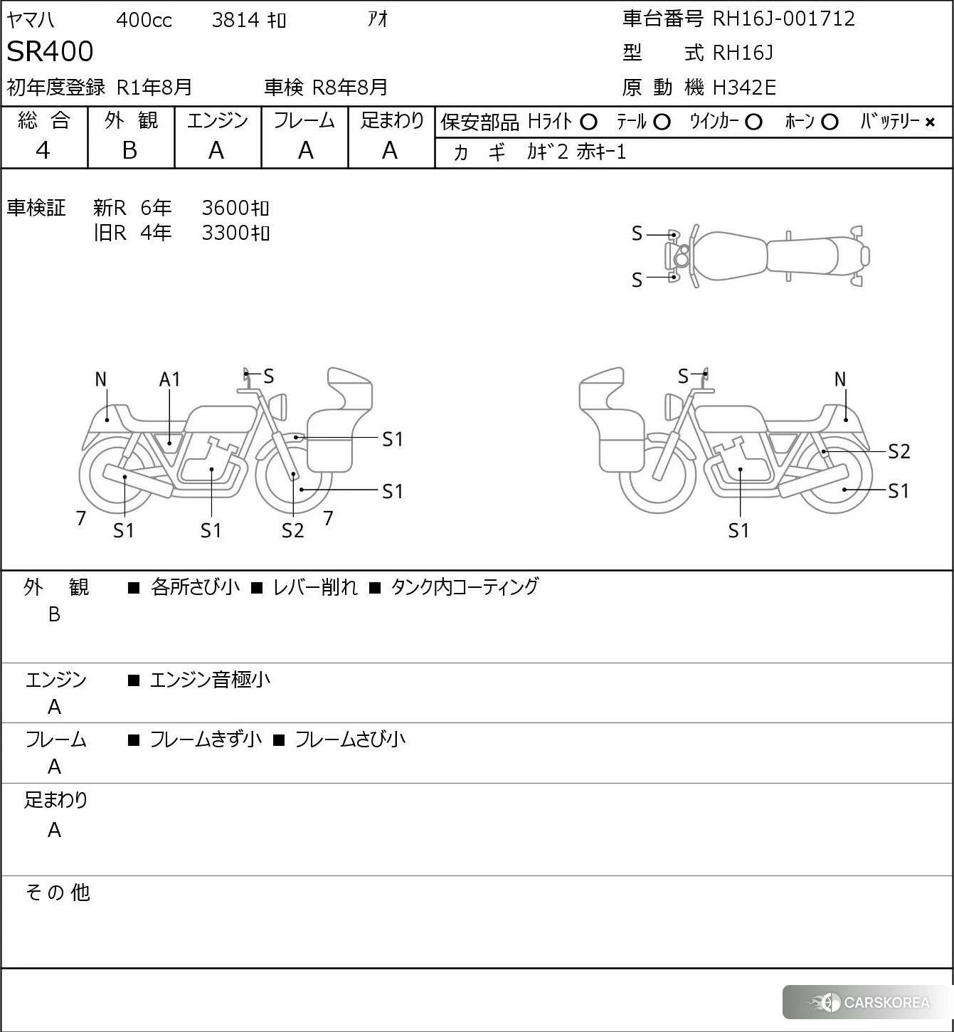 Yamaha SR 400 2019 из Японии, фото 5