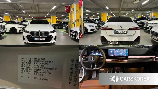 BMW 5 Series (G60) 2025 Белый из Кореи