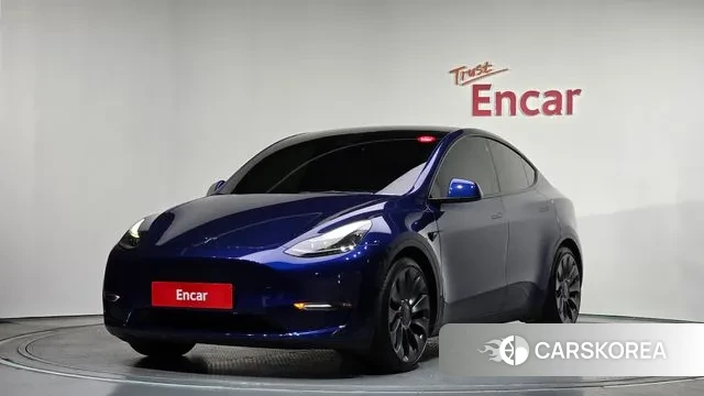 Tesla Model Y 2022 Синий из Кореи