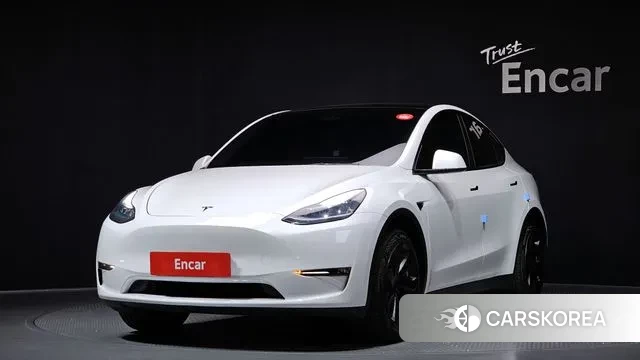 Tesla Model Y 2021 Белый из Кореи