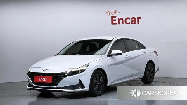 Hyundai Avante Hybrid (CN7) 2021 Белый из Кореи