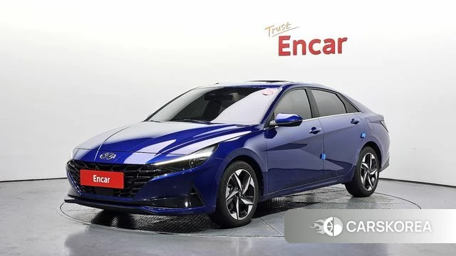 Hyundai Avante (CN7) 2022 Синий из Кореи