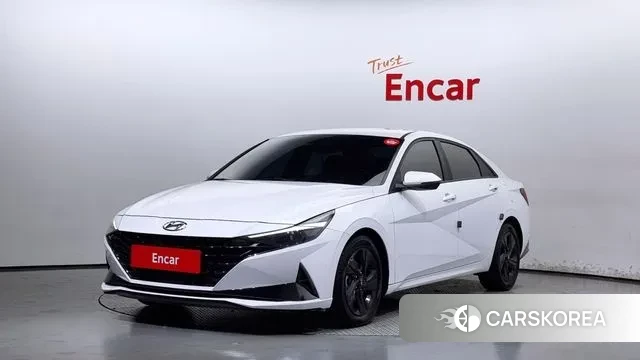Hyundai Avante Hybrid (CN7) 2021 Белый из Кореи