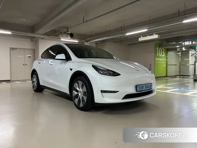 Tesla Model Y 2021 Белый из Кореи