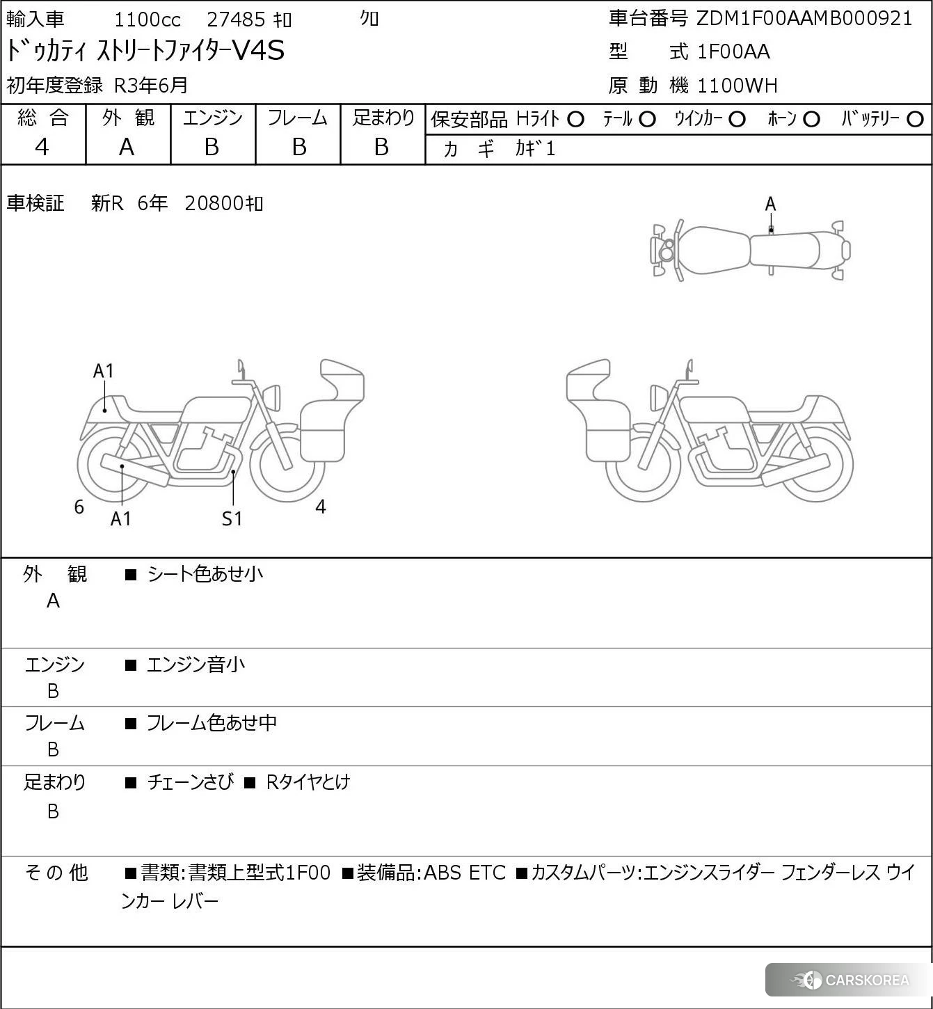 Ducati STREETFIGHTER V4 S 2021 из Японии, фото 5