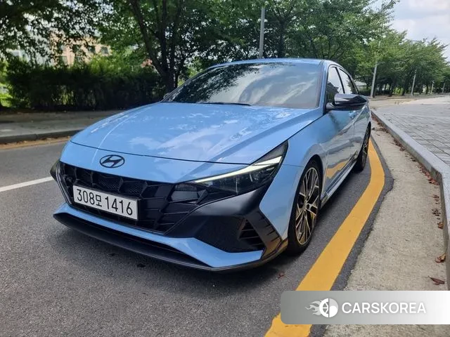 Hyundai Avante (CN7) 2021 Небесно-голубой из Кореи