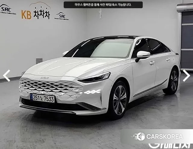 Kia K8 Hybrid 2021 Белый из Кореи