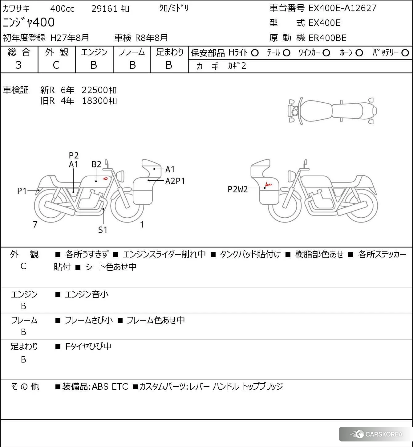 Проданный Kawasaki NINJA 400 id 4015256 из Японии, фото 5