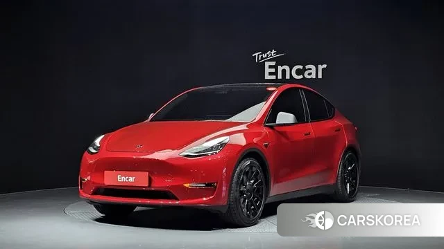 Tesla Model Y 2021 Красный из Кореи