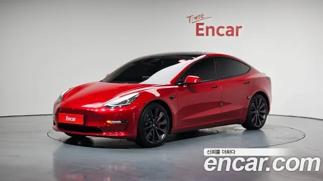 Tesla Model 3 2020 Красный из Кореи
