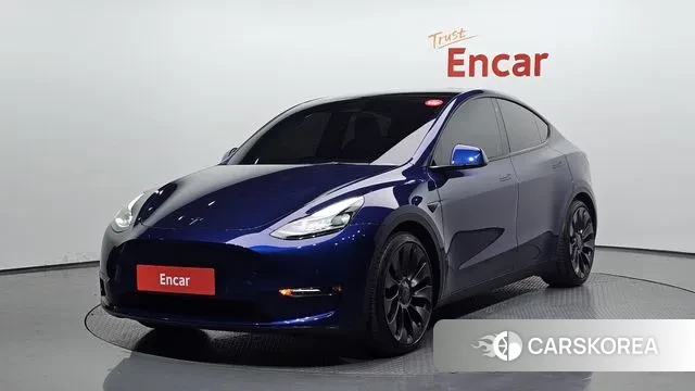 Tesla Model Y 2022 Синий из Кореи