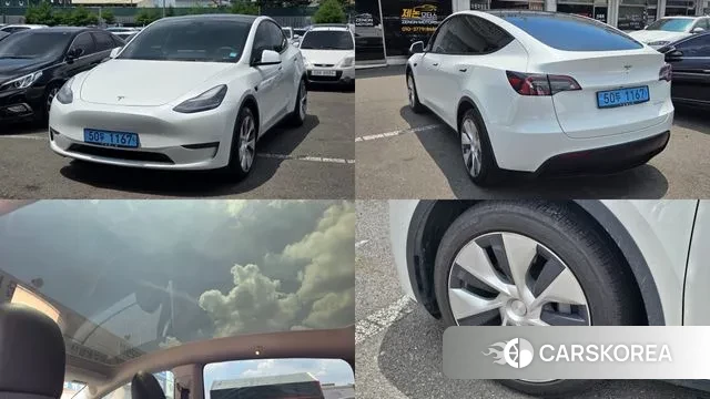 Tesla Model Y 2021 Белый из Кореи