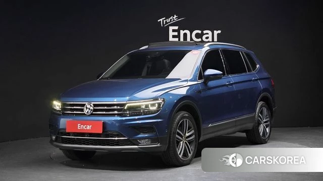 Volkswagen Tiguan Allspace 2020 Синий из Кореи