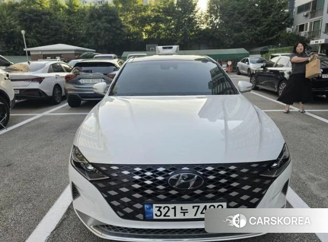 Hyundai The New Grandeur IG Hybrid 2021 Белый из Кореи