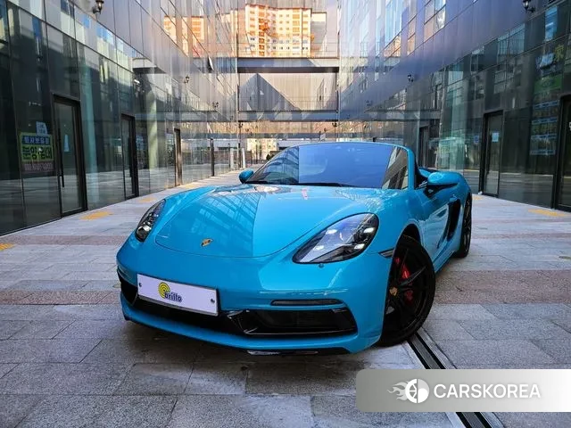 Porsche 718 Boxster 2019 Небесно-голубой из Кореи