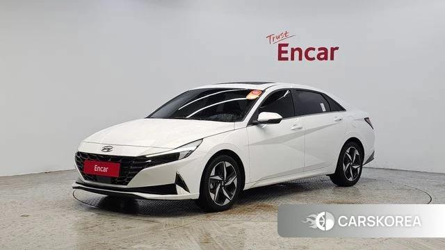 Hyundai Avante Hybrid (CN7) 2023 Белый из Кореи