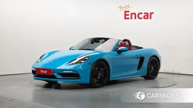 Porsche 718 Boxster 2021 Небесно-голубой из Кореи