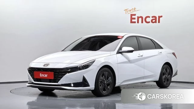 Hyundai Avante Hybrid (CN7) 2021 Белый из Кореи