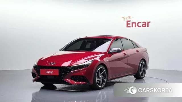 Hyundai Avante (CN7) 2021 Красный из Кореи
