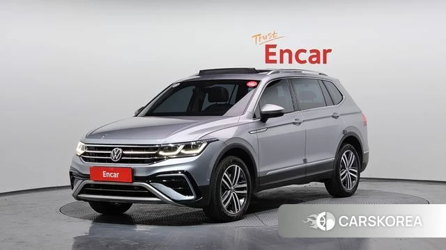 Volkswagen Tiguan Allspace 2022 Серебристо-серый из Кореи