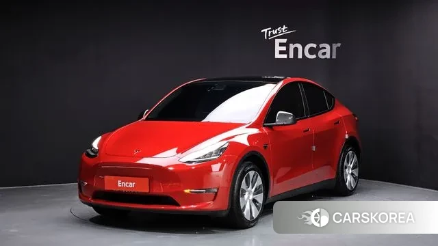 Tesla Model Y 2021 Красный из Кореи