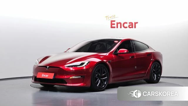 Tesla Model S 2023 Красный из Кореи