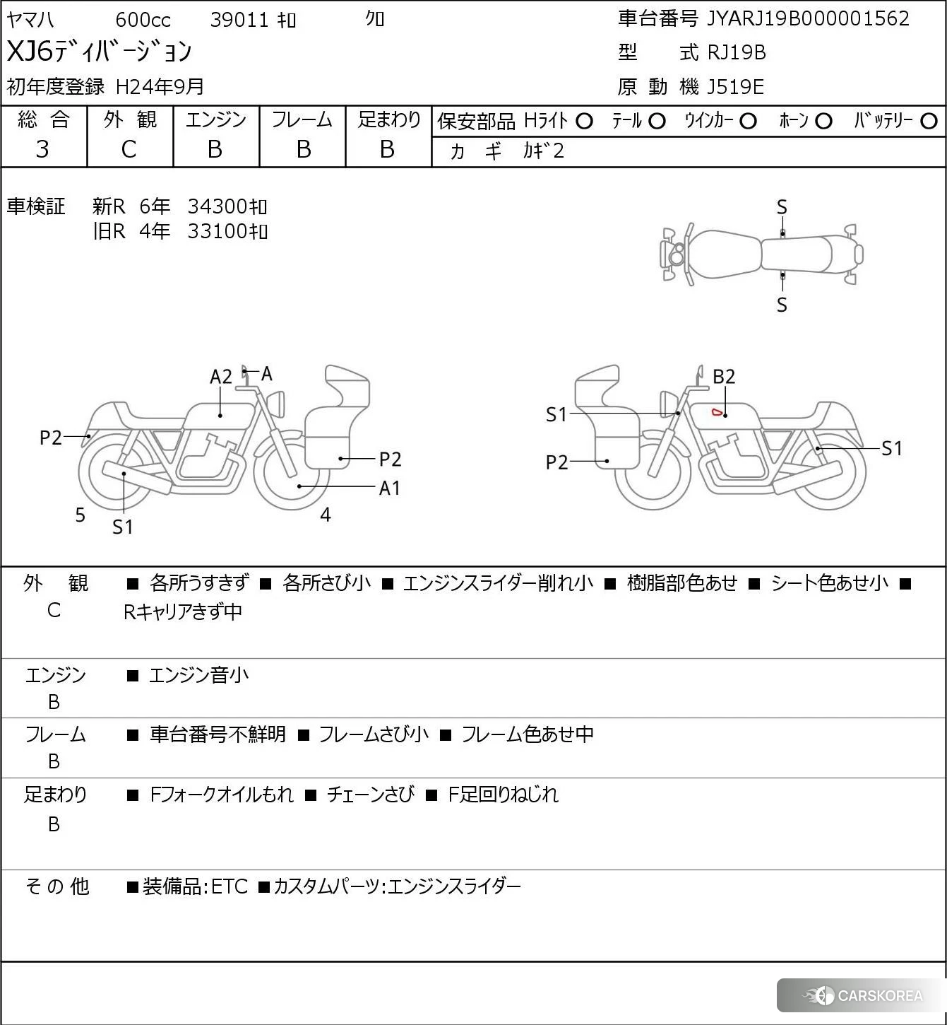 Yamaha XJ6 DIVERSION 2012 из Японии, фото 5