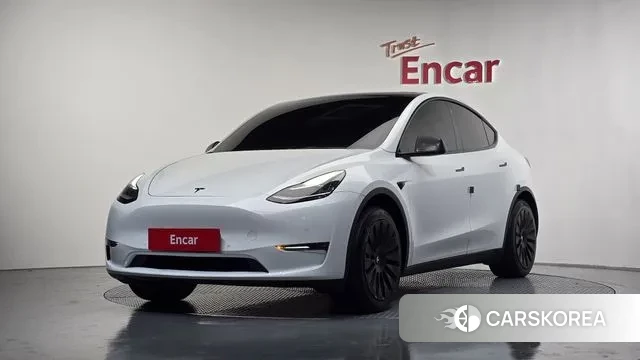 Tesla Model Y 2021 Белый из Кореи