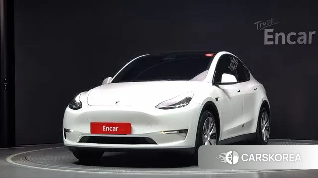 Tesla Model Y 2021 Белый из Кореи