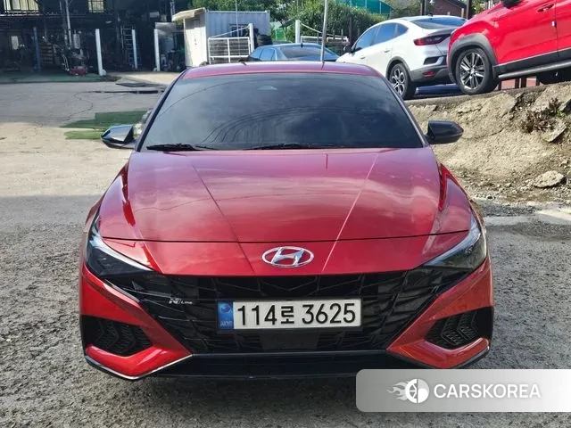 Hyundai Avante (CN7) 2022 Красный из Кореи