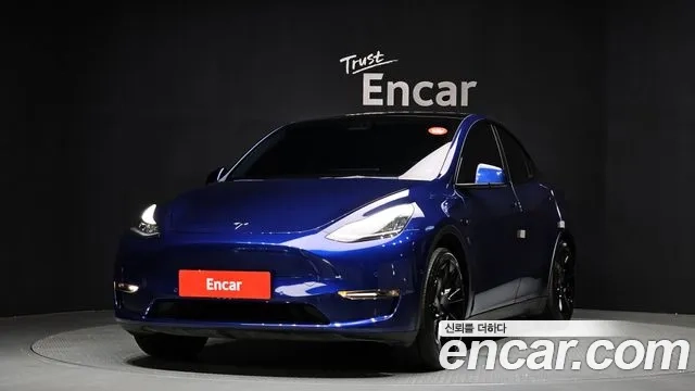 Tesla Model Y 2021 Синий из Кореи