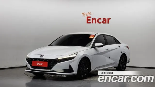 Hyundai Avante Hybrid (CN7) 2021 Белый из Кореи