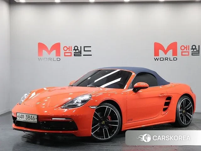 Porsche 718 Boxster 2018 Оранжевый из Кореи