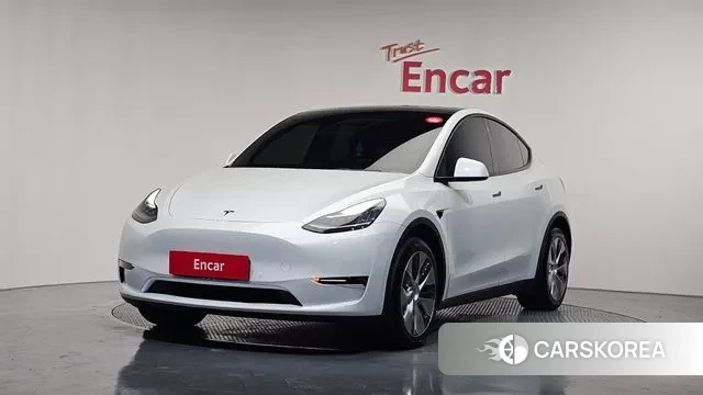 Tesla Model Y 2021 Белый из Кореи