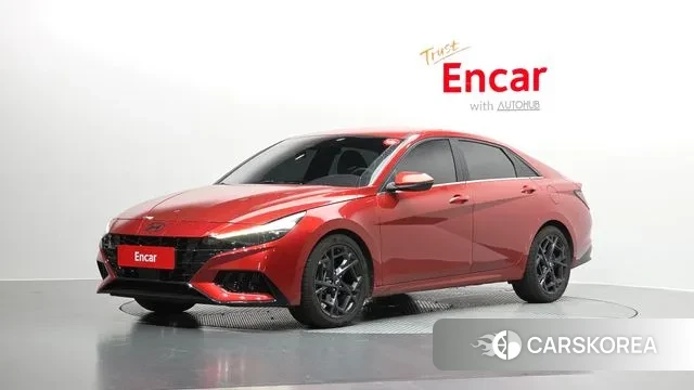 Hyundai Avante (CN7) 2021 Красный из Кореи