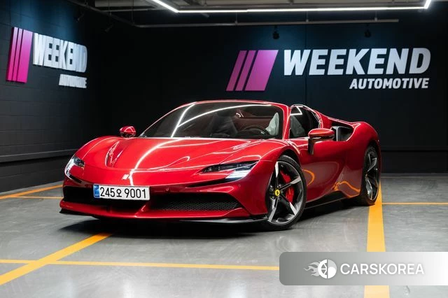 Ferrari SF90 Spider 2023 Красный из Кореи