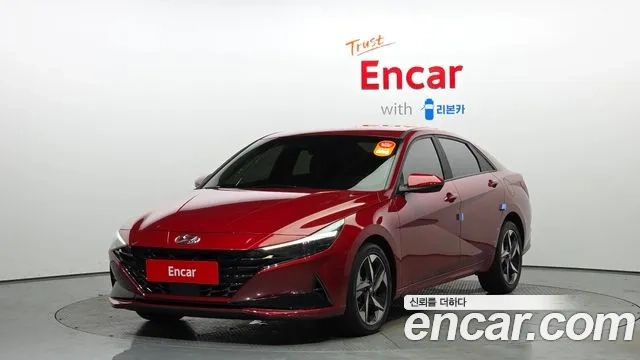 Hyundai Avante (CN7) 2021 Красный из Кореи