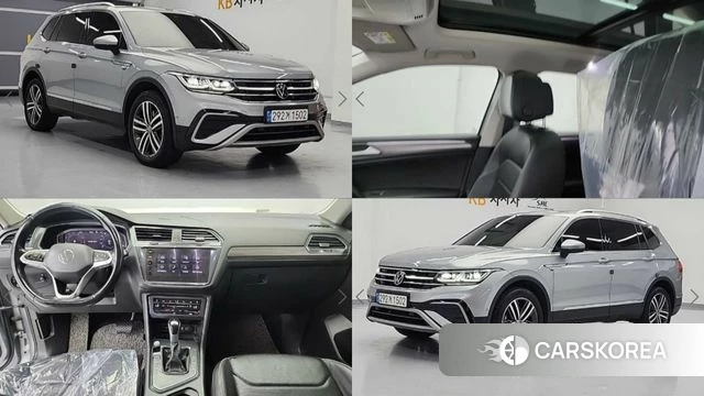 Volkswagen Tiguan Allspace 2022 Серебряный из Кореи