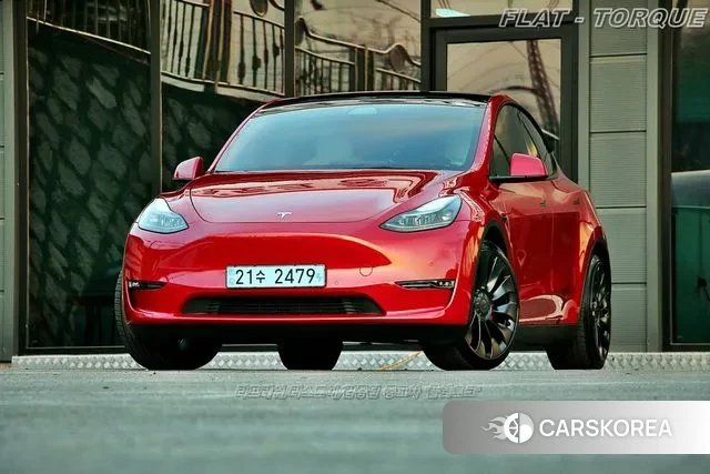 Tesla Model Y 2022 Красный из Кореи