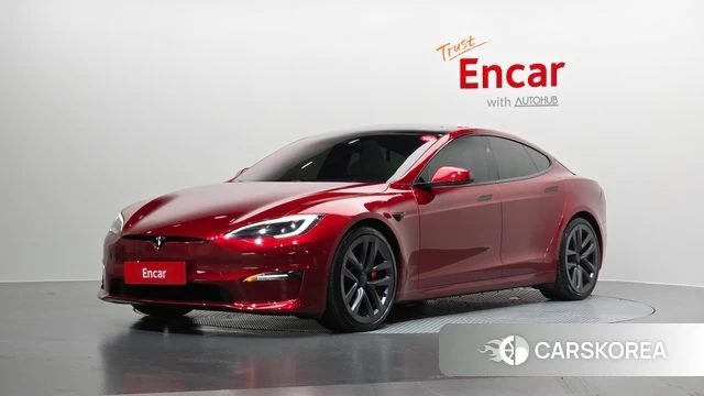 Tesla Model S 2023 Красный из Кореи