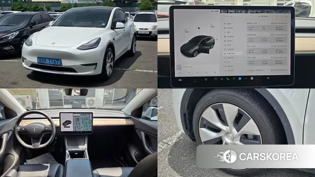 Tesla Model Y 2021 Белый из Кореи