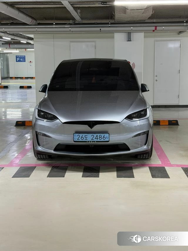 Tesla Model X 2026 Светло-серебряный цвет из Кореи