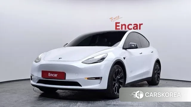 Tesla Model Y 2021 Белый из Кореи
