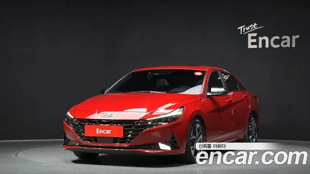 Hyundai Avante Hybrid (CN7) 2022 Красный из Кореи