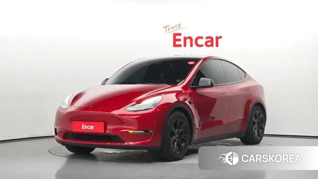 Tesla Model Y 2021 Красный из Кореи