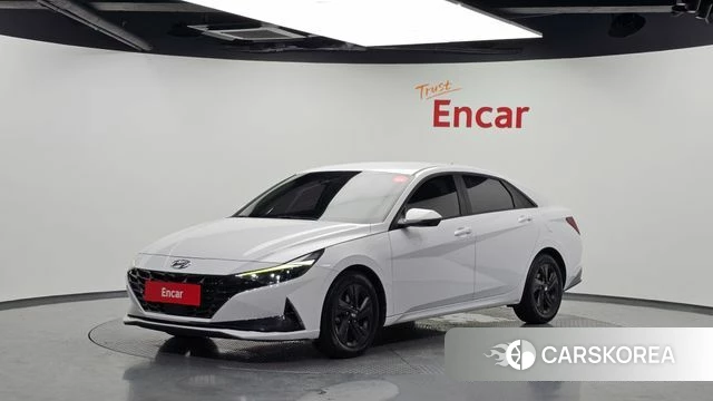 Hyundai Avante Hybrid (CN7) 2021 Белый из Кореи
